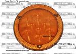 Bus LED Amber 4" Round Signal Turn Lamp with Reflector Flange